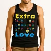 Trisomy 21 XY Extra Chromosome  World Down Syndrome Day Tank Top thumb 3