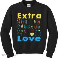 Trisomy 21 XY Extra Chromosome  World Down Syndrome Day Kids Sweatshirt thumb 0