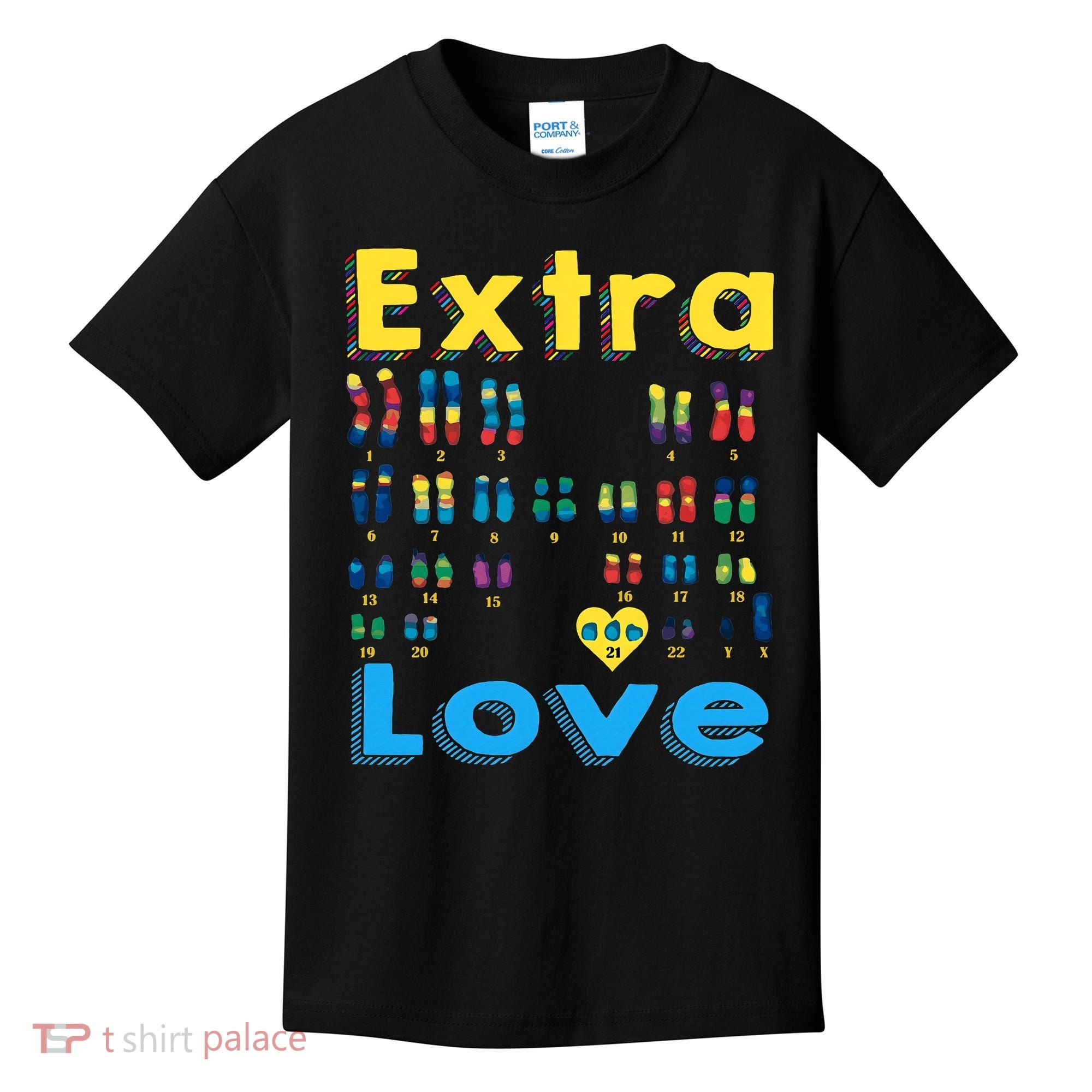 Trisomy 21 XY Extra Chromosome  World Down Syndrome Day Kids T-Shirt