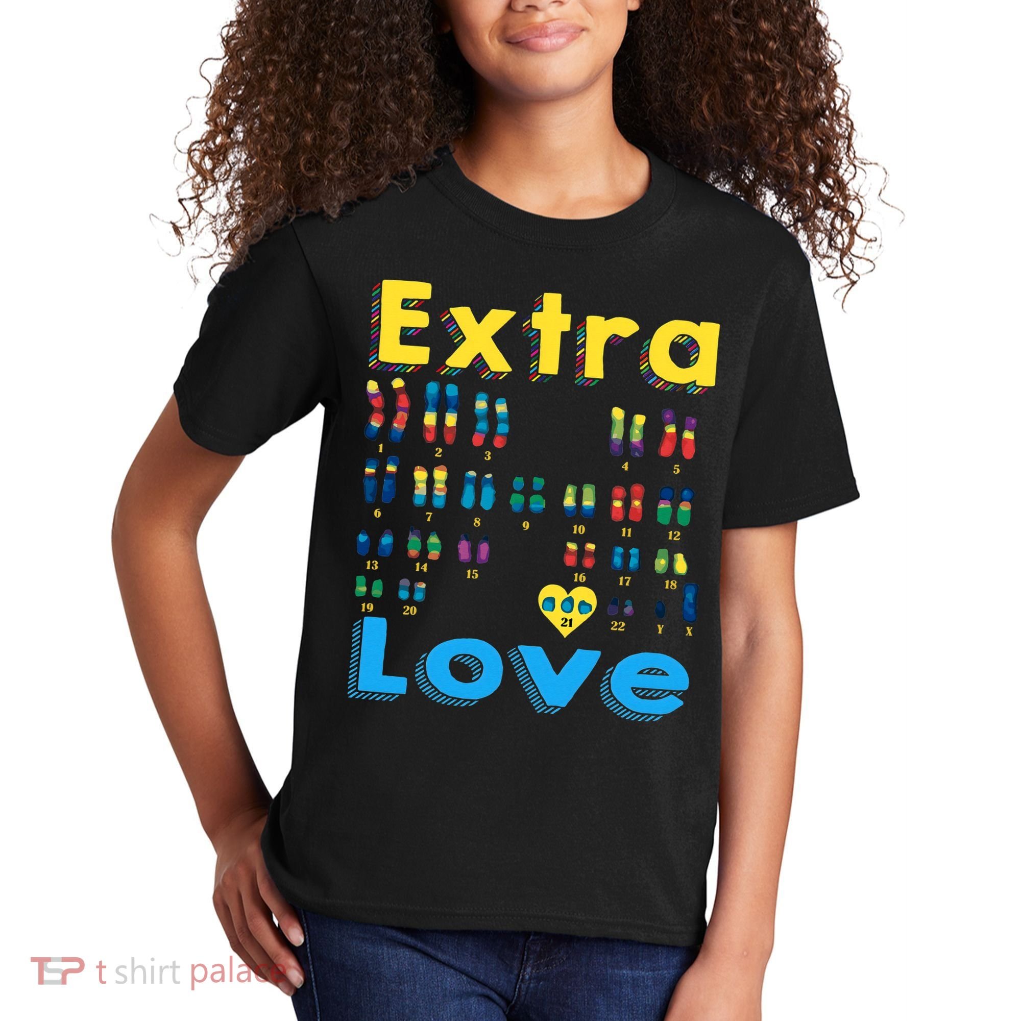 Trisomy 21 XY Extra Chromosome  World Down Syndrome Day Kids T-Shirt