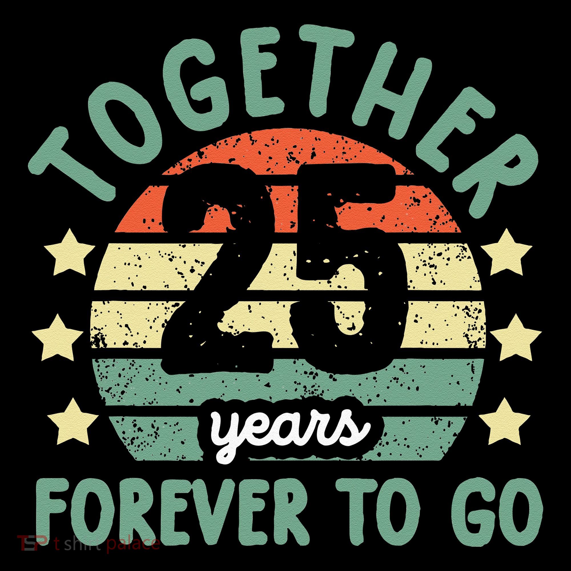 Together 25 Years Forever To Go 25th Wedding Anniversary Stripe Pom Pom Beanie