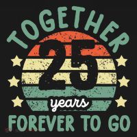 Together 25 Years Forever To Go 25th Wedding Anniversary Sweatshirt thumb 3