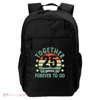 Together 25 Years Forever To Go 25th Wedding Anniversary Backpack thumb 0