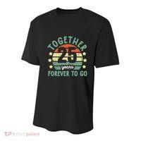 Together 25 Years Forever To Go 25th Wedding Anniversary Youth Performance Sprint T-Shirt thumb 0