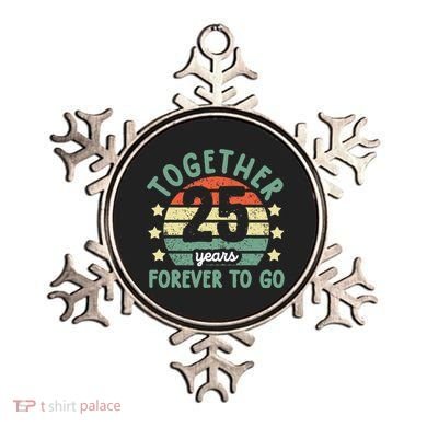 Together 25 Years Forever To Go 25th Wedding Anniversary Ornament