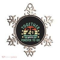 Together 25 Years Forever To Go 25th Wedding Anniversary Ornament thumb 0