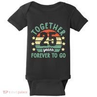 Together 25 Years Forever To Go 25th Wedding Anniversary Baby Bodysuit thumb 0