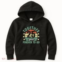Together 25 Years Forever To Go 25th Wedding Anniversary Kids Hoodie thumb 0