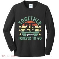 Together 25 Years Forever To Go 25th Wedding Anniversary Kids Long Sleeve Shirt thumb 0