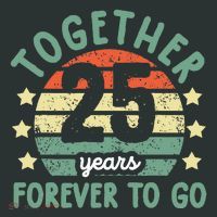 Together 25 Years Forever To Go 25th Wedding Anniversary Infant Baby Jersey Bodysuit thumb 2