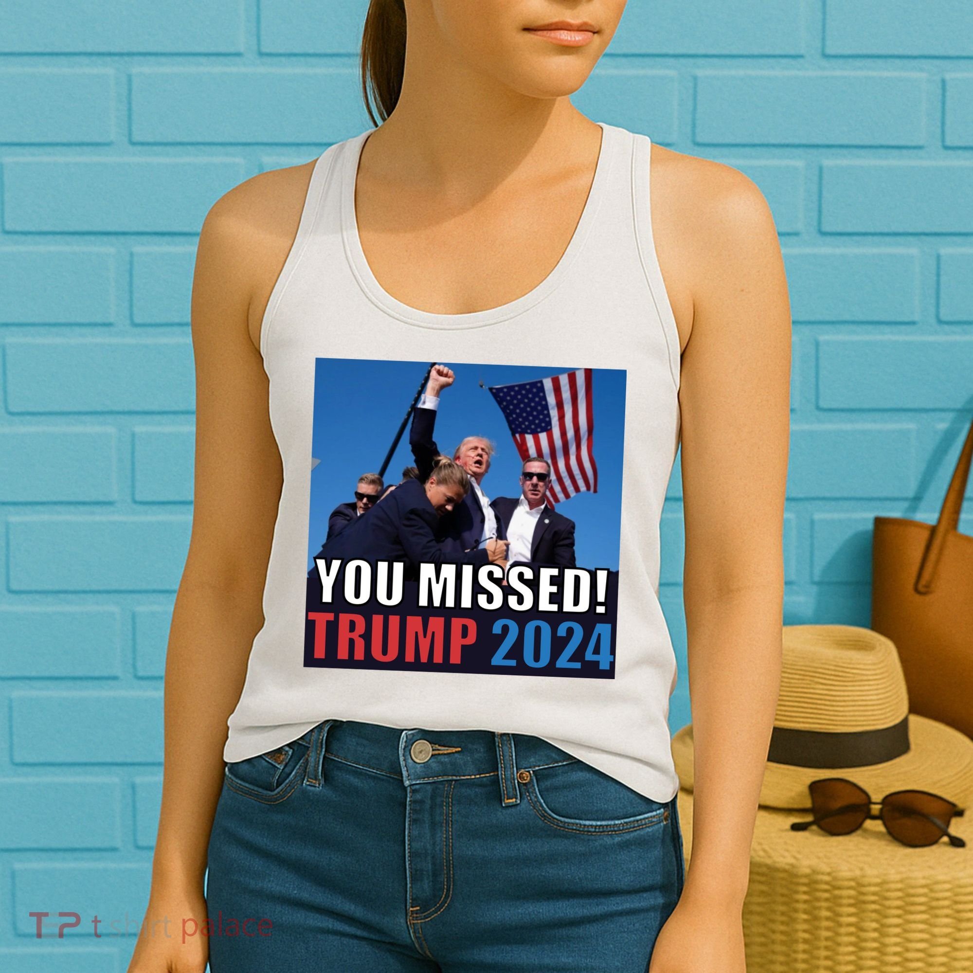 Trump 2024 You Missed! Shot Pennsylvania Rally Women's Tank Top