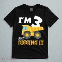 Three 3yr 3th Birthday Construction Boy 3 Years Old T-Shirt thumb 5