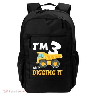 Three 3yr 3th Birthday Construction Boy 3 Years Old Backpack