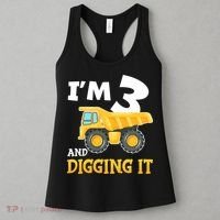 Three 3yr 3th Birthday Construction Boy 3 Years Old Women's Tank Top thumb 3