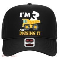 Three 3yr 3th Birthday Construction Boy 3 Years Old Hat thumb 0