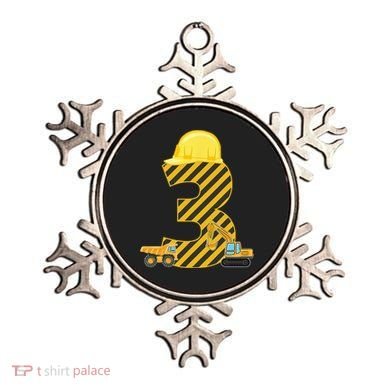Three 3yr 3rd Birthday Construction Outfit 3 Years Old Ornament