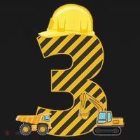 Three 3yr 3rd Birthday Construction Outfit 3 Years Old Women's Tank Top thumb 5