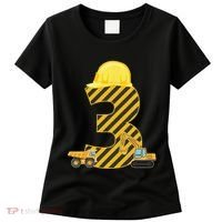 Three 3yr 3rd Birthday Construction Outfit 3 Years Old Women's T-Shirt thumb 0