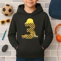 Three 3yr 3rd Birthday Construction Outfit 3 Years Old Kids Hoodie thumb 2