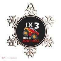 Three 3yr 3rd Birthday Monster Truck Boy 3 Years Old Gift Ornament thumb 0