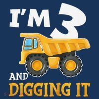 Three 3yr 3rd Birthday Construction Boy 3 Years Old Women's Sweatshirt thumb 2