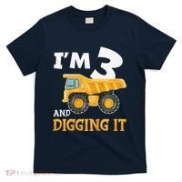 Three 3yr 3rd Birthday Construction Boy 3 Years Old T-Shirt thumb 0