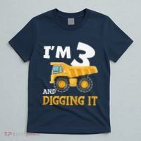 Three 3yr 3rd Birthday Construction Boy 3 Years Old T-Shirt thumb 5