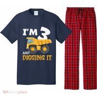 Three 3yr 3rd Birthday Construction Boy 3 Years Old Pajama Set thumb 0