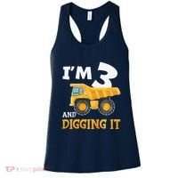 Three 3yr 3rd Birthday Construction Boy 3 Years Old Women's Tank Top thumb 0
