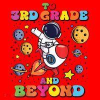 To 3rd Grade And Beyond Third Grade Astronaut Back To School Santa Hat thumb 1