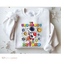 To 3rd Grade And Beyond Third Grade Astronaut Back To School Sweatshirt thumb 2