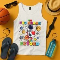 To 3rd Grade And Beyond Third Grade Astronaut Back To School Tank Top thumb 4