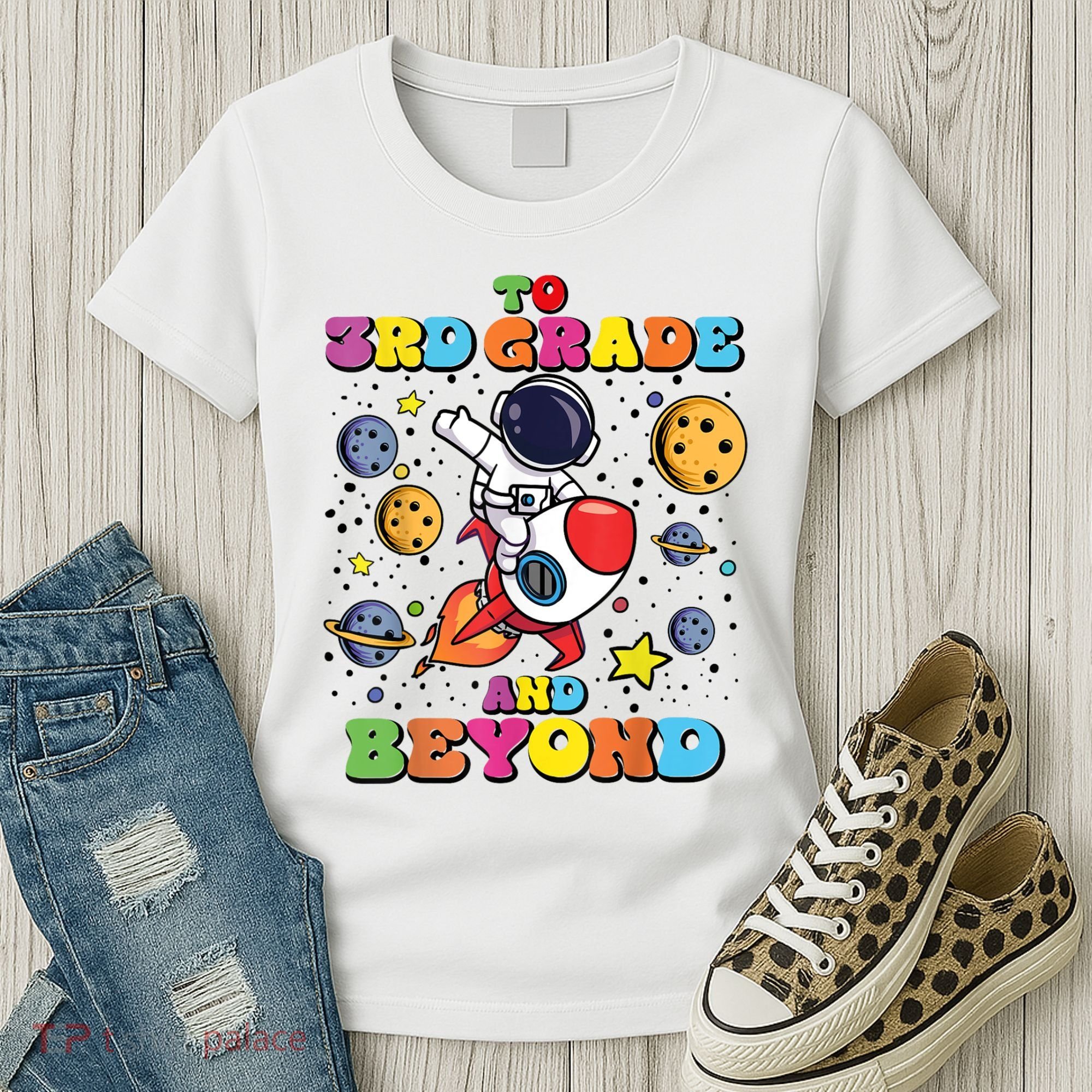 To 3rd Grade And Beyond Third Grade Astronaut Back To School Women's T-Shirt