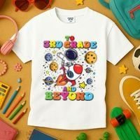 To 3rd Grade And Beyond Third Grade Astronaut Back To School Kids T-Shirt thumb 3