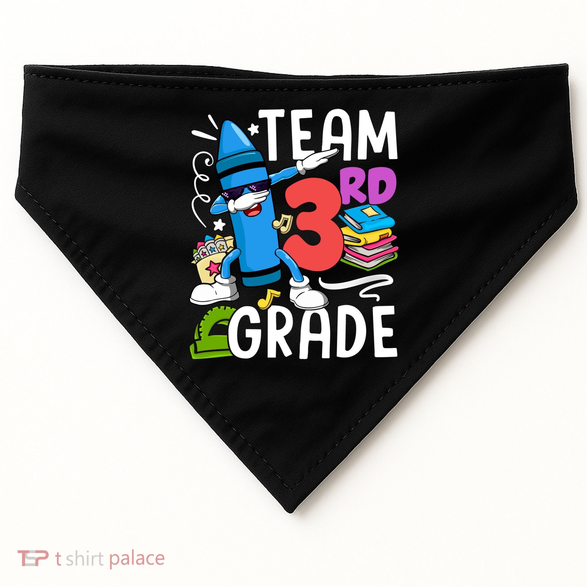 Team 3Rd Grade Cute Third Grade Teacher Gift USA-Made Doggie Bandana