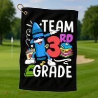 Team 3Rd Grade Cute Third Grade Teacher Gift Golf Towel thumb 1