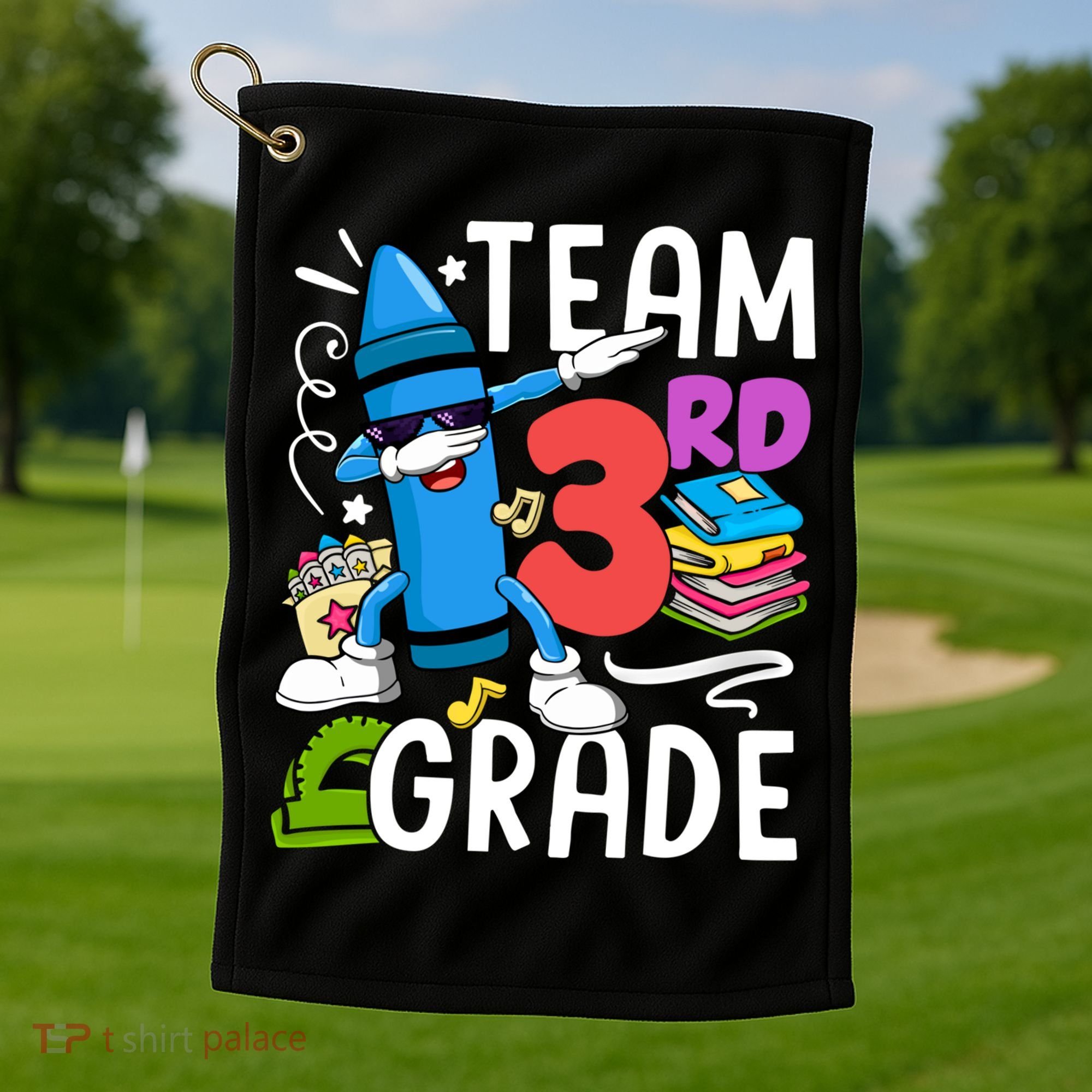 Team 3Rd Grade Cute Third Grade Teacher Gift Golf Towel