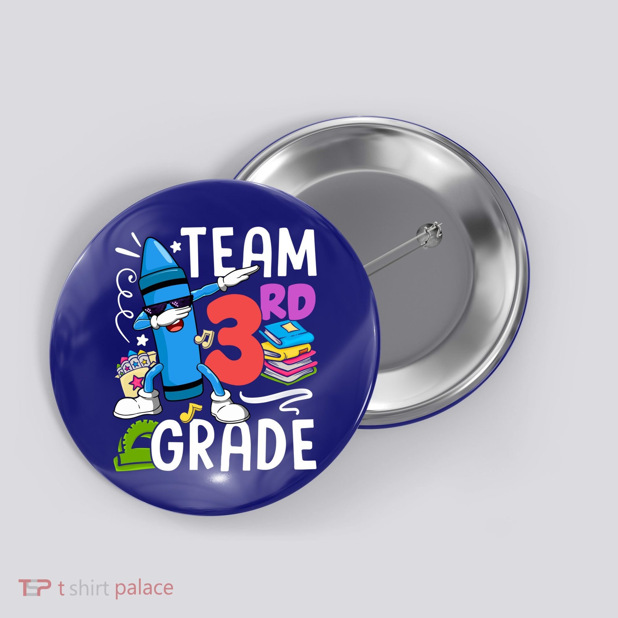 Team 3Rd Grade Cute Third Grade Teacher Gift Button