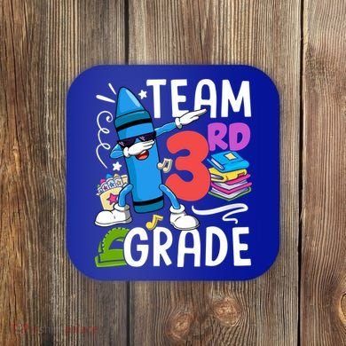 Team 3Rd Grade Cute Third Grade Teacher Gift Coaster
