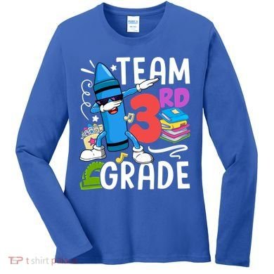 Team 3Rd Grade Cute Third Grade Teacher Gift Women's Long Sleeve Shirt