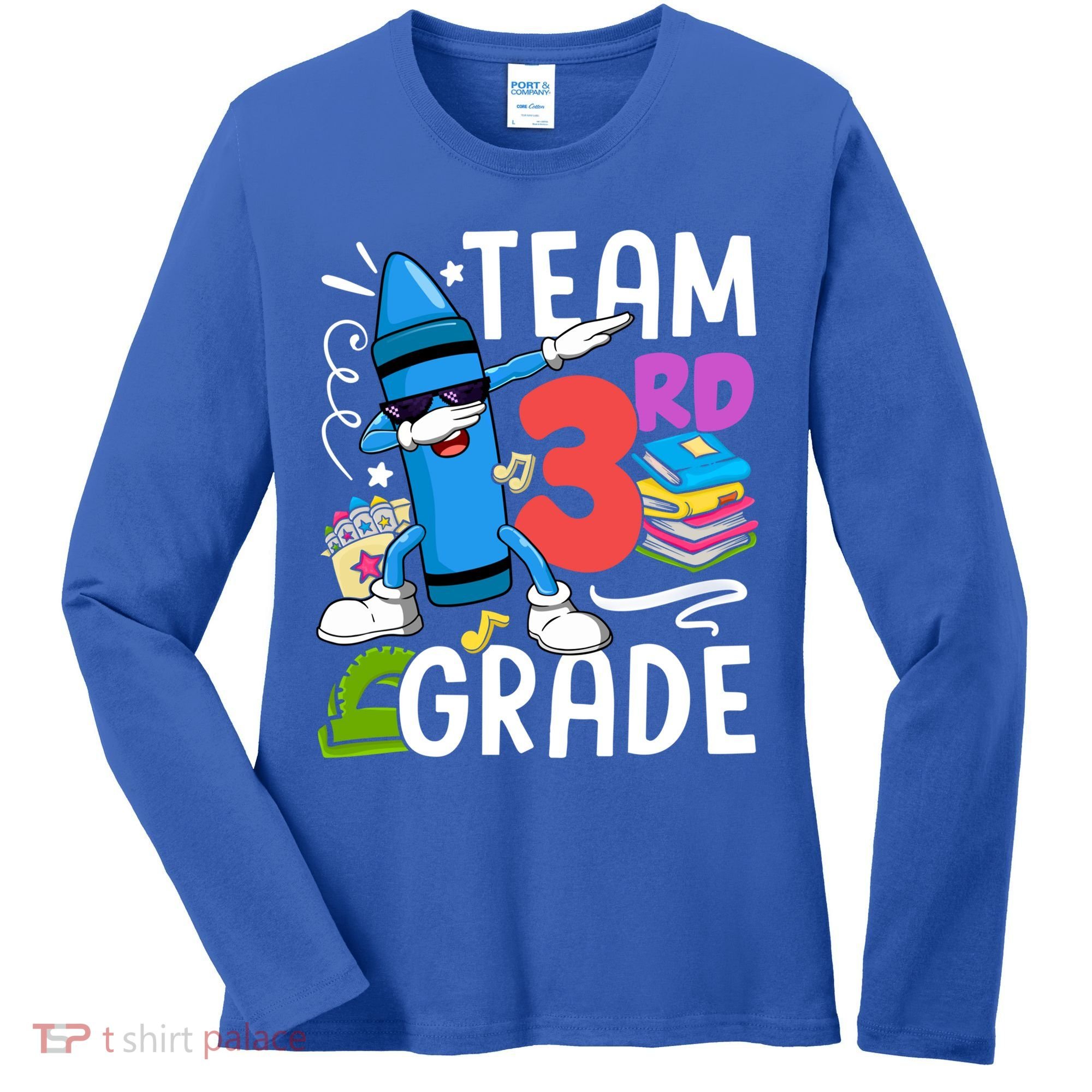 Team 3Rd Grade Cute Third Grade Teacher Gift Women's Long Sleeve Shirt