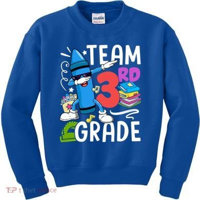 Team 3Rd Grade Cute Third Grade Teacher Gift Kids Sweatshirt