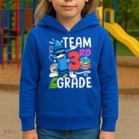 Team 3Rd Grade Cute Third Grade Teacher Gift Kids Hoodie thumb 3