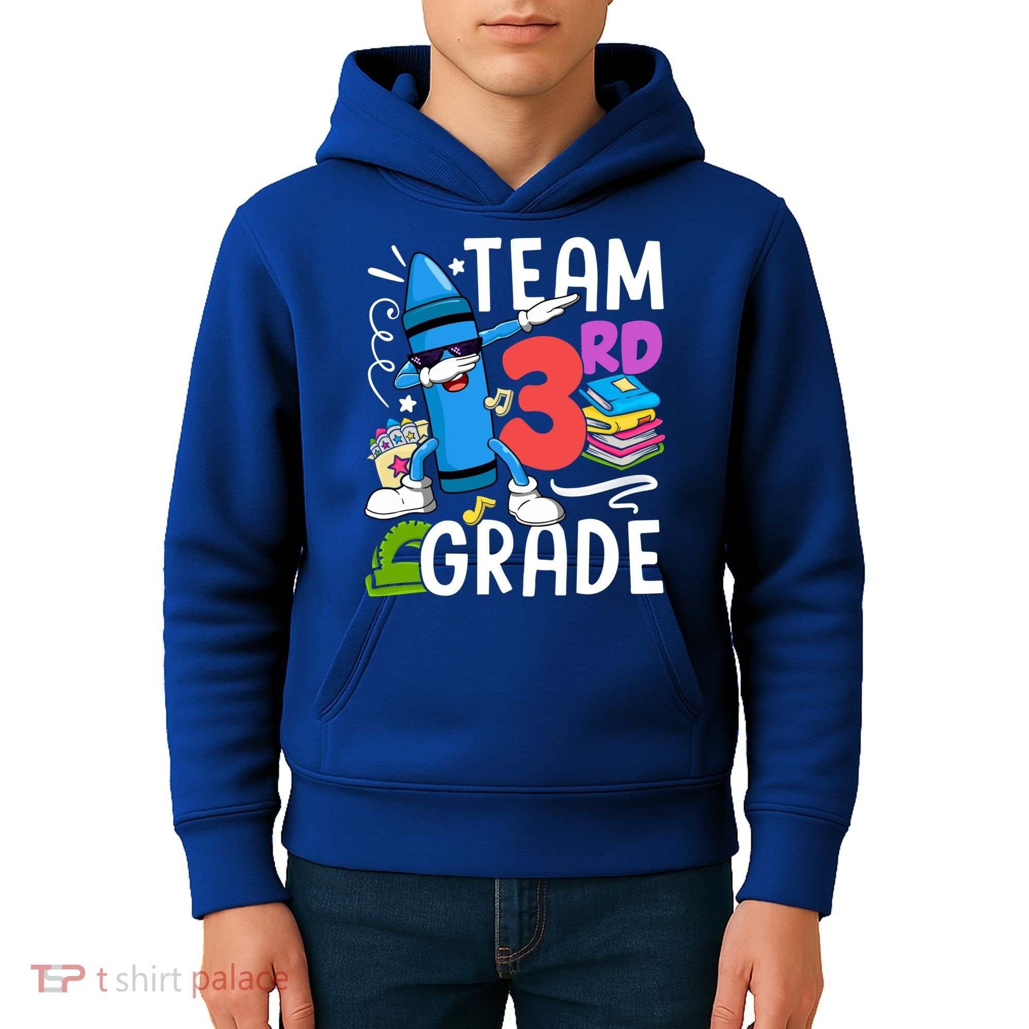 Team 3Rd Grade Cute Third Grade Teacher Gift Kids Hoodie