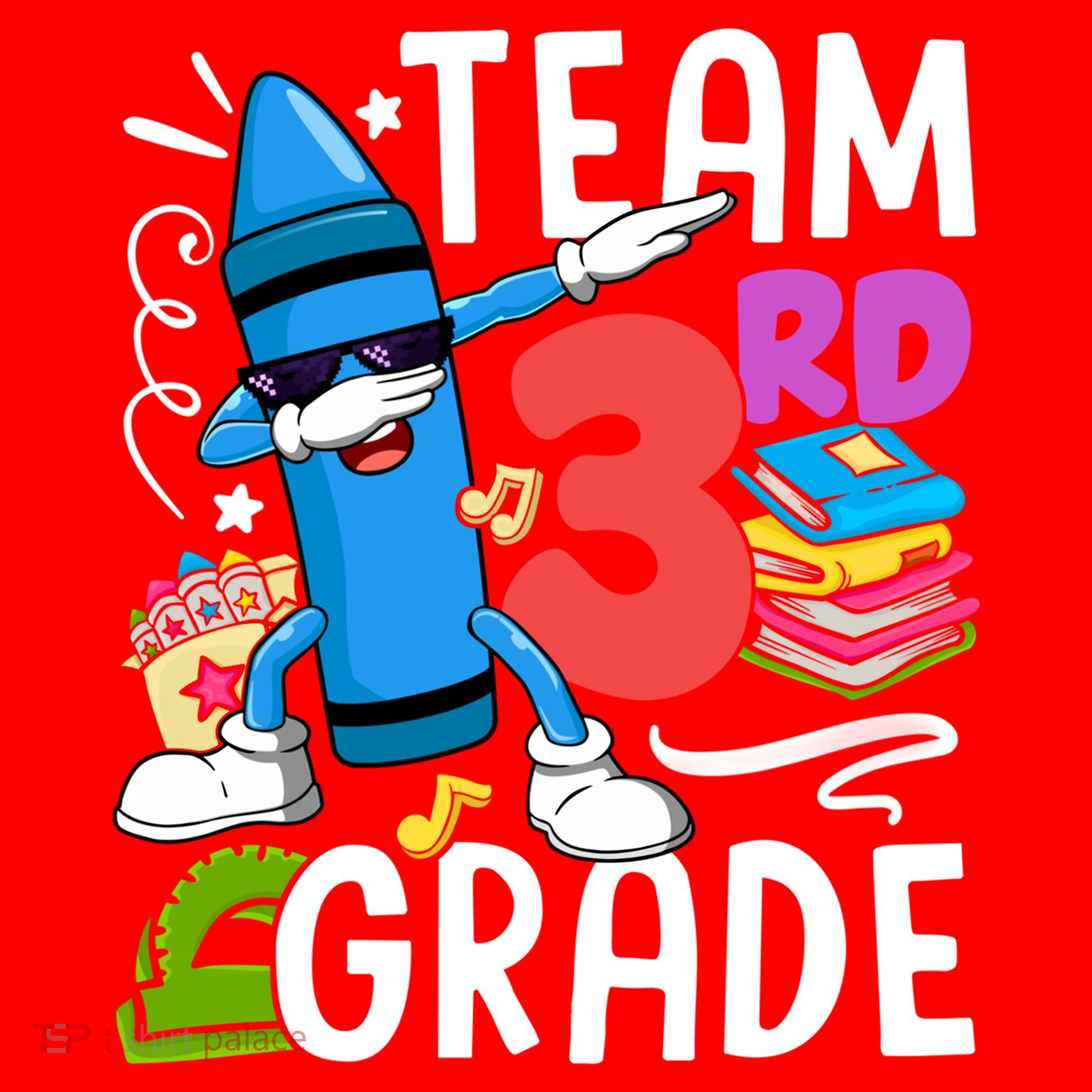 Team 3Rd Grade Cute Third Grade Teacher Gift Santa Hat