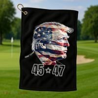 Trump 45 47 Presidential Election Winner Inauguration Golf Towel thumb 1