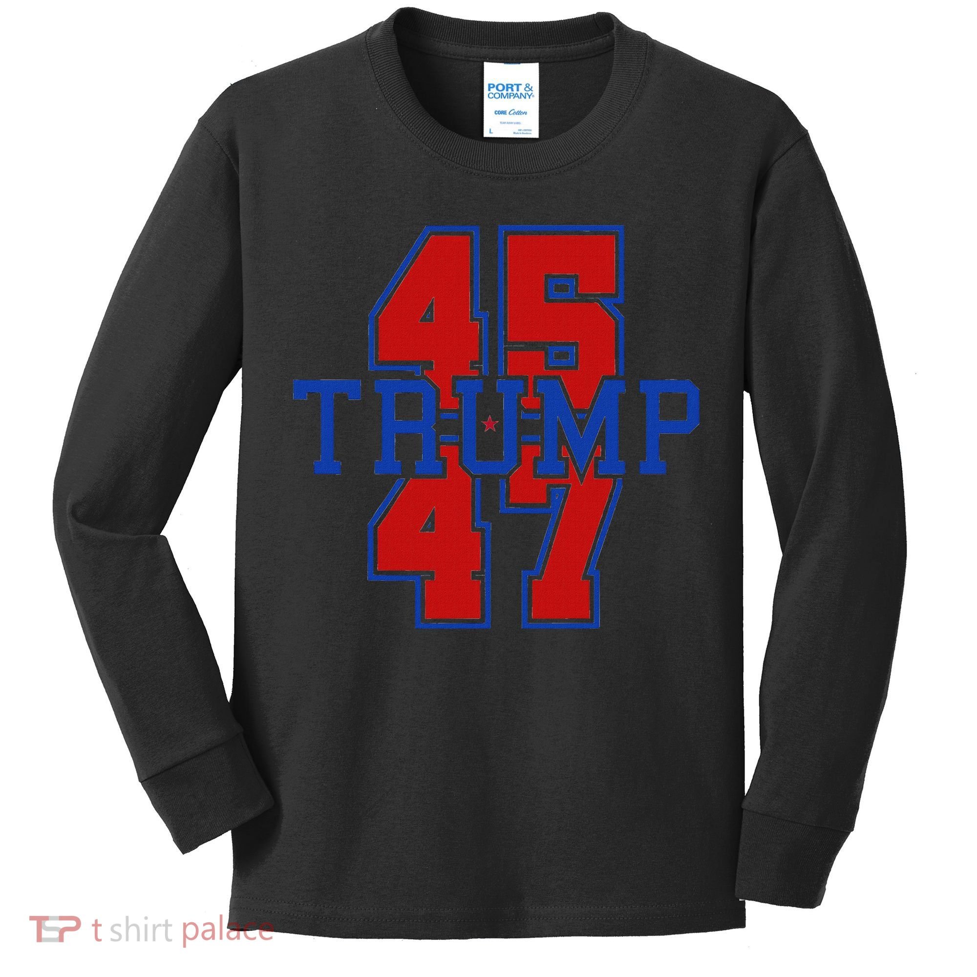 Trump 45 47 Kids Long Sleeve Shirt