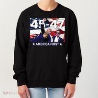 Trump 45 – 47 America First Women's Sweatshirt thumb 0