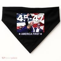 Trump 45 – 47 America First USA-Made Doggie Bandana thumb 0