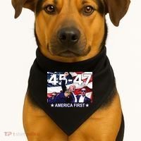 Trump 45 – 47 America First USA-Made Doggie Bandana thumb 1
